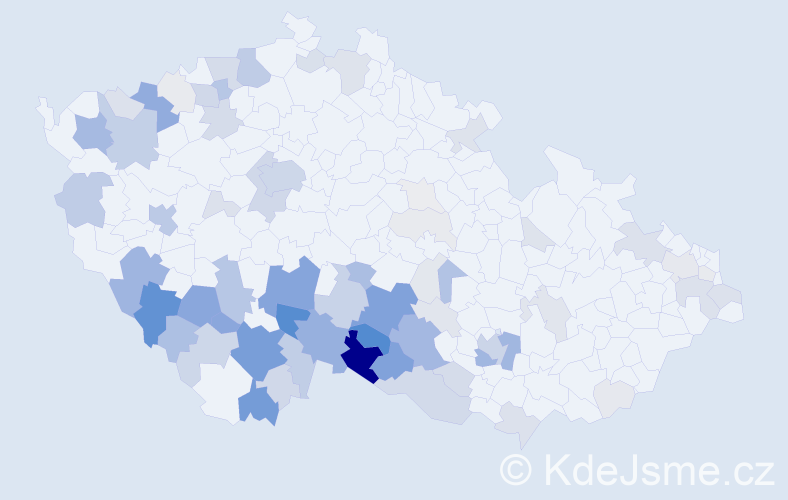 Příjmení: 'Chalupská', počet výskytů 315 v celé ČR