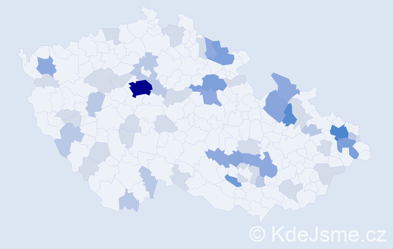 Příjmení: 'Jacko', počet výskytů 131 v celé ČR