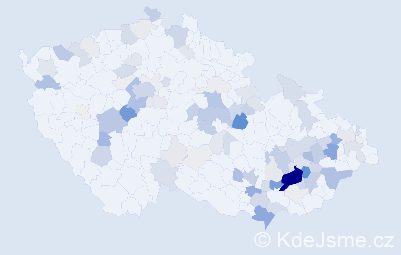 Příjmení: 'Loučka', počet výskytů 340 v celé ČR
