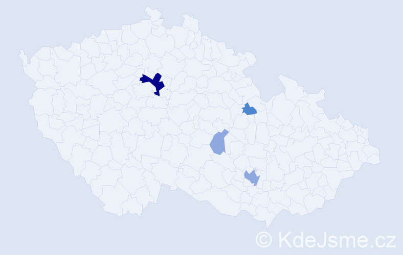 Příjmení: 'Teš', počet výskytů 9 v celé ČR