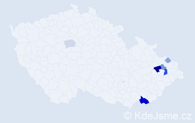 Příjmení: 'Sidon', počet výskytů 16 v celé ČR
