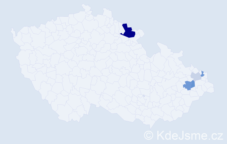 Příjmení: 'Taubová', počet výskytů 8 v celé ČR
