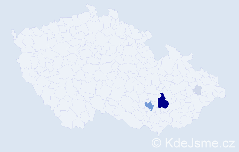 Příjmení: 'Babyrádová', počet výskytů 22 v celé ČR