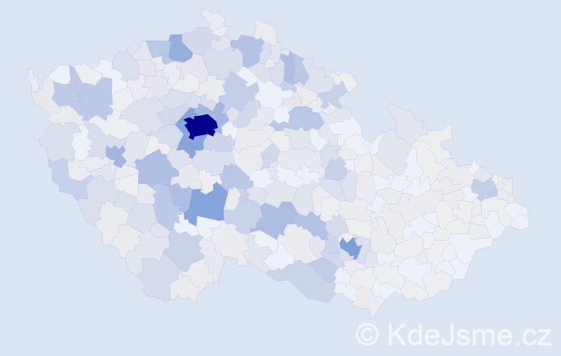Příjmení: 'Doubek', počet výskytů 1619 v celé ČR