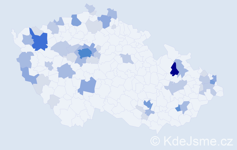 Příjmení: 'Mihálová', počet výskytů 148 v celé ČR