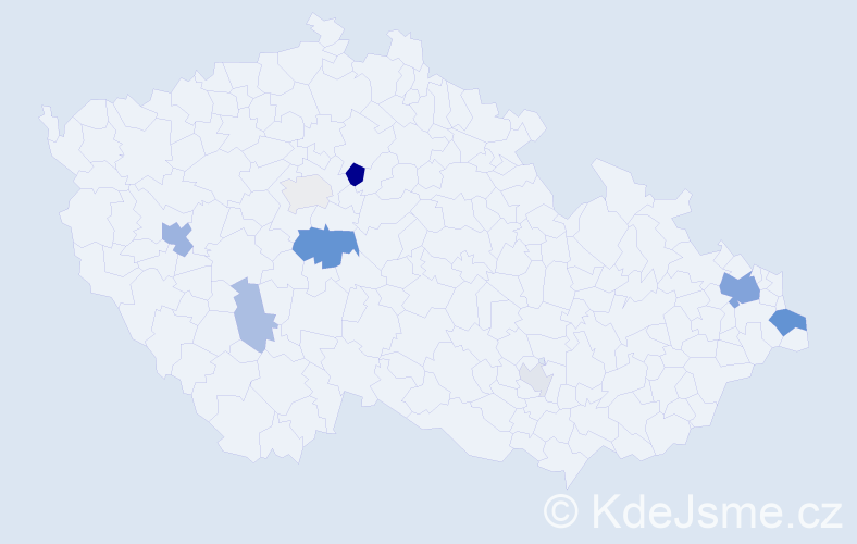 Příjmení: 'Ruš', počet výskytů 22 v celé ČR
