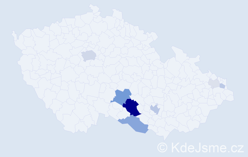 Příjmení: 'Kejnovská', počet výskytů 23 v celé ČR