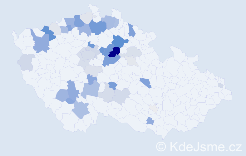 Příjmení: 'Živnůstka', počet výskytů 156 v celé ČR