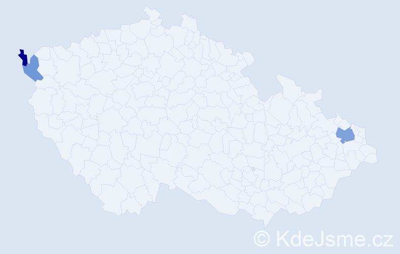 Příjmení: 'Kopruščák', počet výskytů 5 v celé ČR