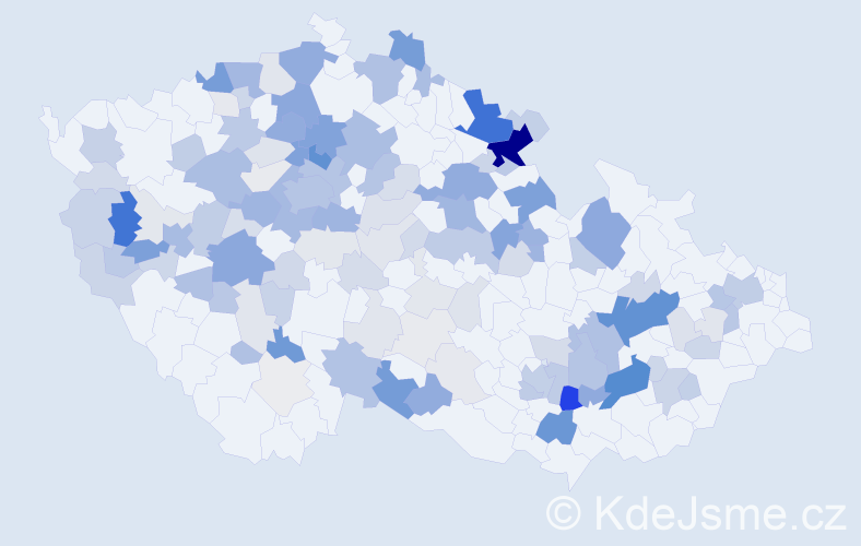 Příjmení: 'Bubeníčková', počet výskytů 510 v celé ČR