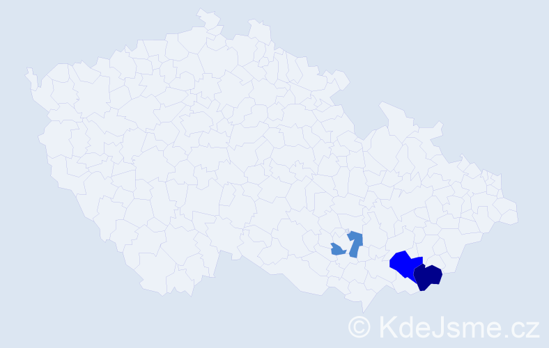 Příjmení: 'Warchilová', počet výskytů 6 v celé ČR