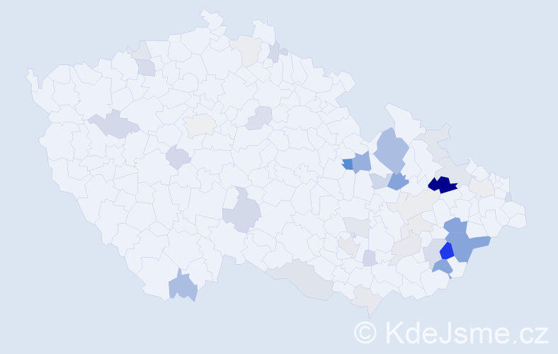Příjmení: 'Barbořák', počet výskytů 98 v celé ČR
