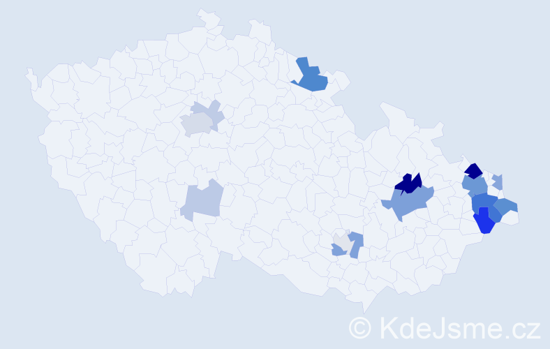 Příjmení: 'Retková', počet výskytů 48 v celé ČR