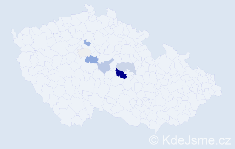 Příjmení: 'Korynt', počet výskytů 10 v celé ČR