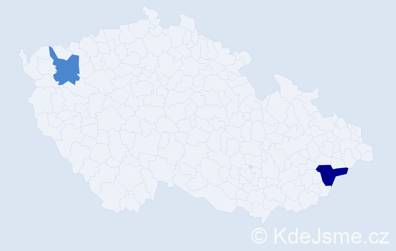 Příjmení: 'Machulík', počet výskytů 8 v celé ČR
