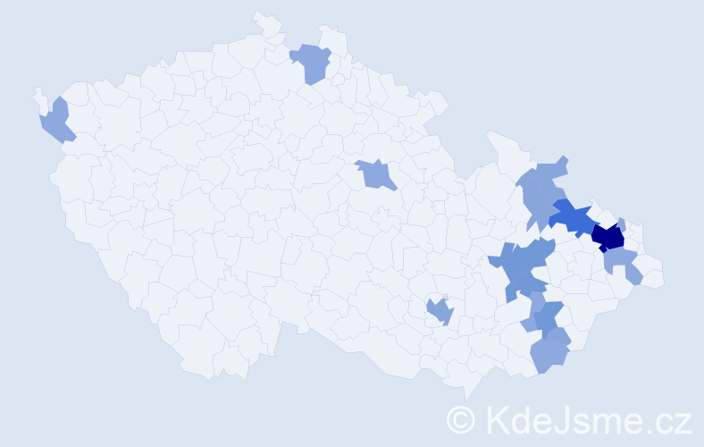 Příjmení: 'Sitko', počet výskytů 39 v celé ČR