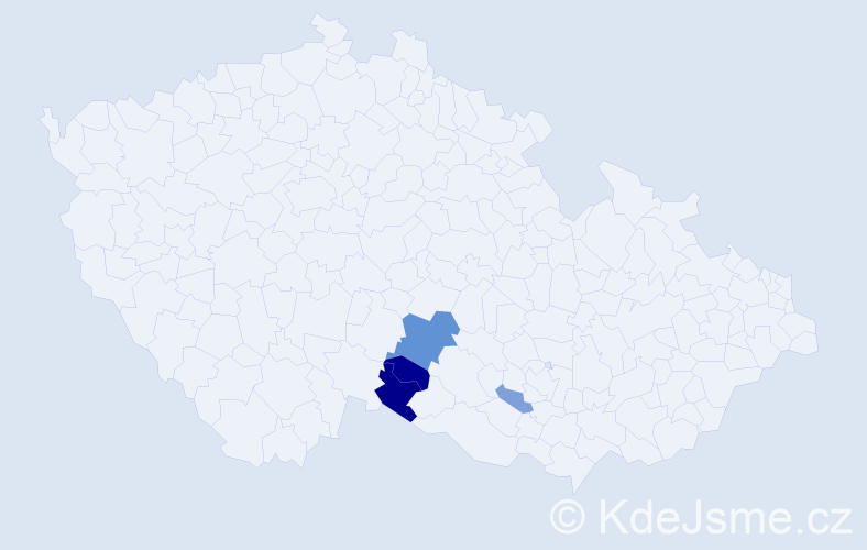 Příjmení: 'Krizan', počet výskytů 11 v celé ČR