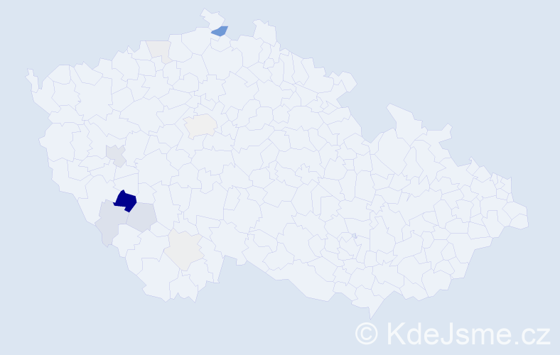 Příjmení: 'Chlan', počet výskytů 29 v celé ČR