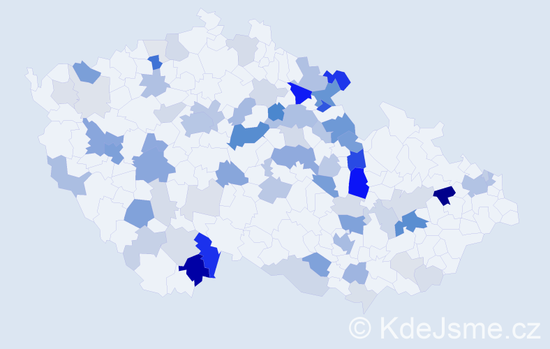 Příjmení: 'Herzog', počet výskytů 235 v celé ČR