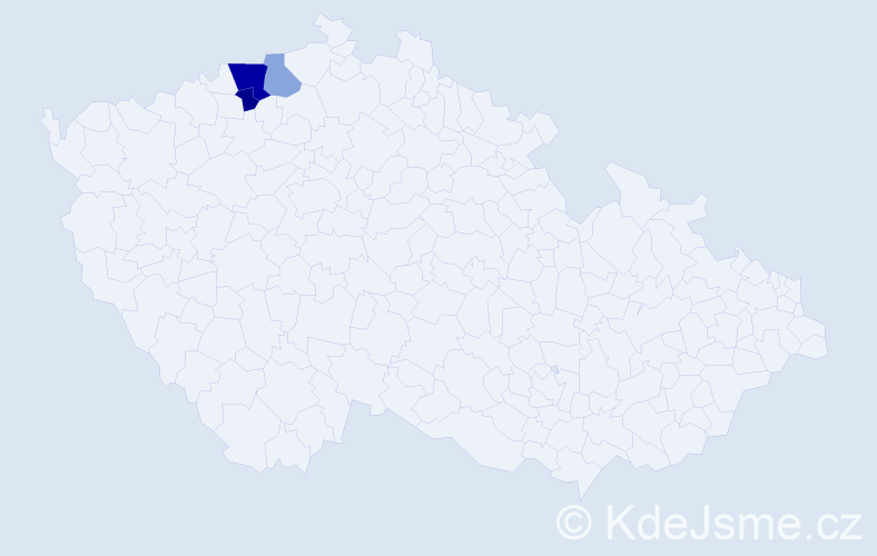 Příjmení: 'Heraitová', počet výskytů 6 v celé ČR