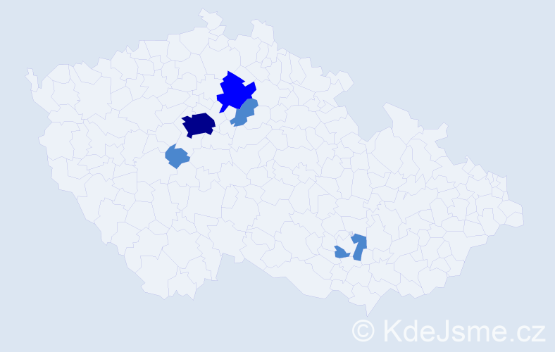 Příjmení: 'Kolenáč', počet výskytů 8 v celé ČR