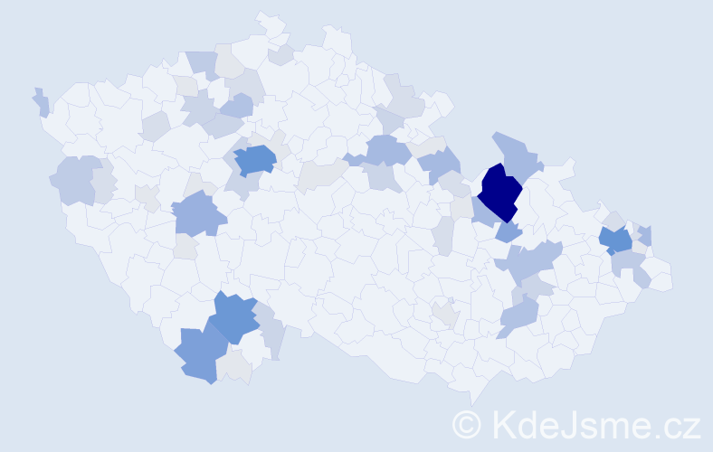 Příjmení: 'Mazáková', počet výskytů 224 v celé ČR