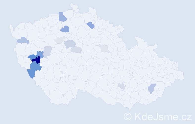 Příjmení: 'Čepický', počet výskytů 64 v celé ČR