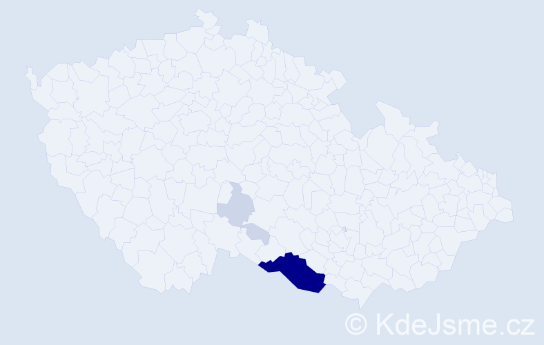 Příjmení: 'Vikturna', počet výskytů 16 v celé ČR
