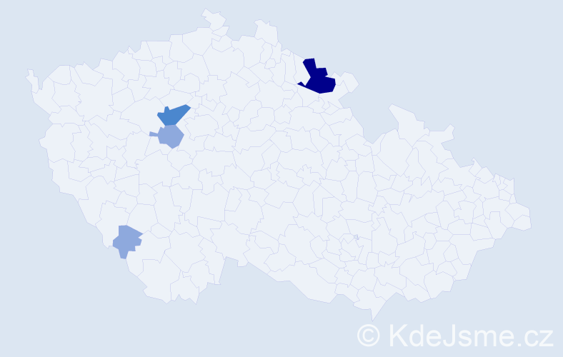 Příjmení: 'Priputenová', počet výskytů 9 v celé ČR