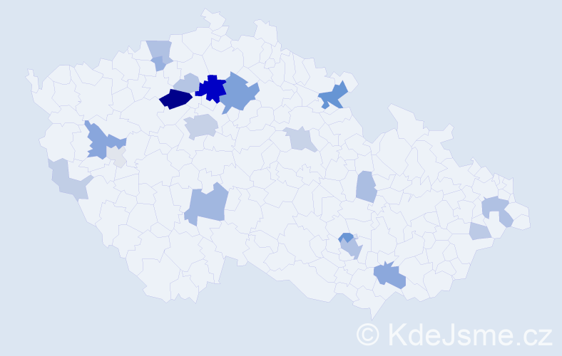 Příjmení: 'Kinzl', počet výskytů 80 v celé ČR