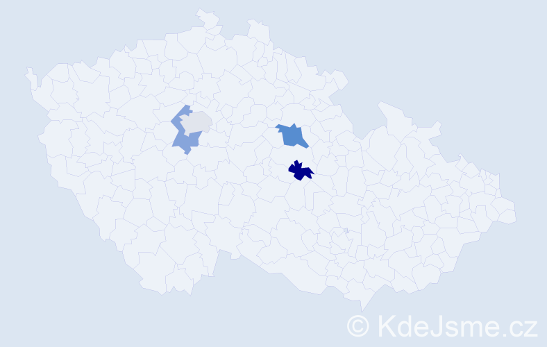 Příjmení: 'Matteiová', počet výskytů 5 v celé ČR