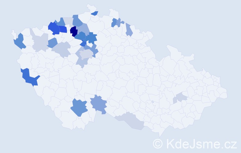 Příjmení: 'Feiglová', počet výskytů 87 v celé ČR