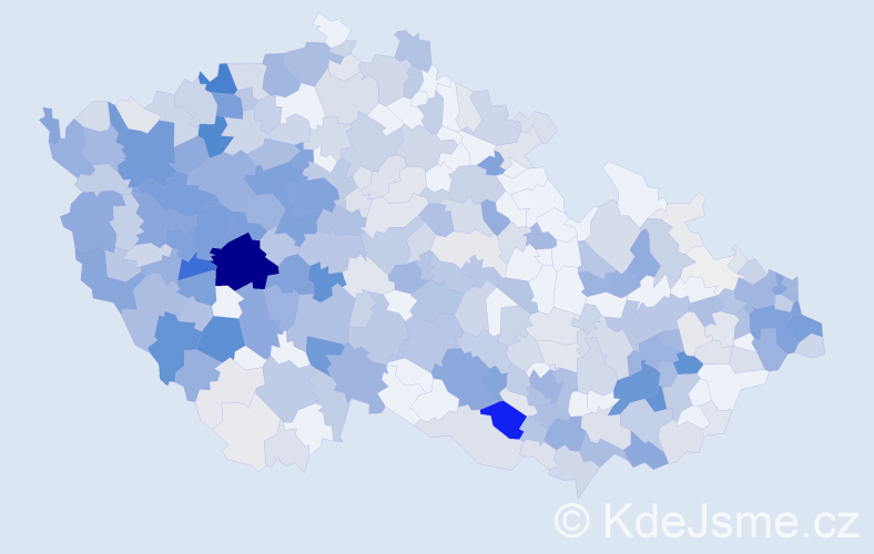 Příjmení: 'Karas', počet výskytů 1542 v celé ČR