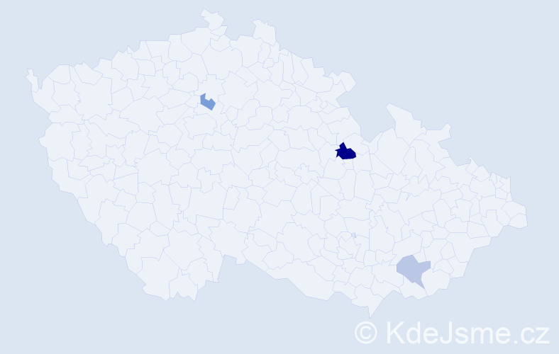 Příjmení: 'Lehmden', počet výskytů 5 v celé ČR