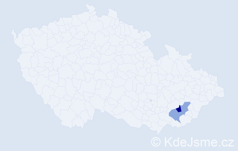 Příjmení: 'Kedruš', počet výskytů 9 v celé ČR