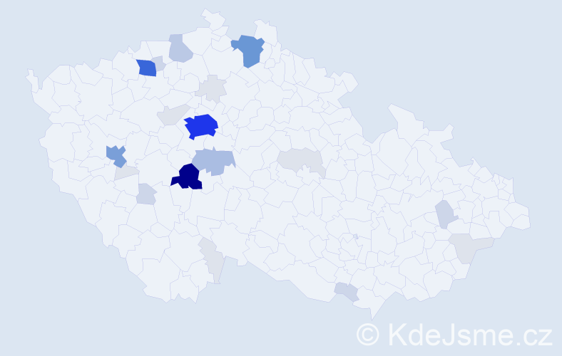 Příjmení: 'Chocholoušek', počet výskytů 102 v celé ČR