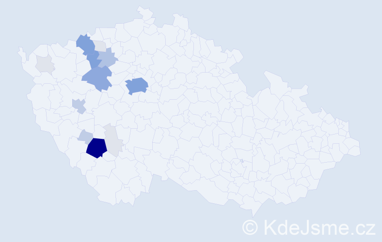 Příjmení: 'Irdza', počet výskytů 74 v celé ČR