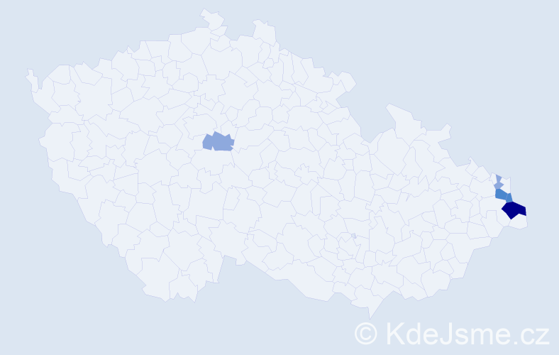 Příjmení: 'Siedlok', počet výskytů 11 v celé ČR