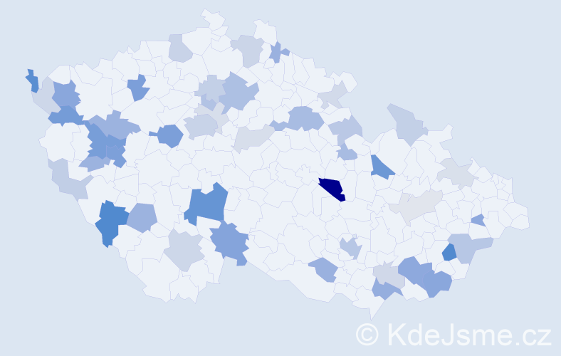 Příjmení: 'Rochová', počet výskytů 116 v celé ČR