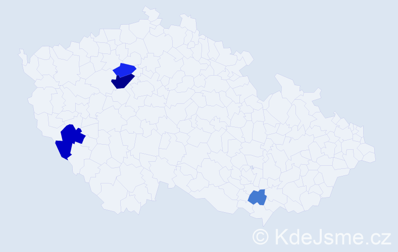Příjmení: 'Muhová', počet výskytů 20 v celé ČR