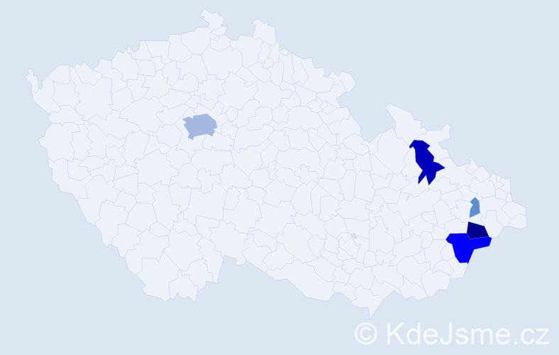 Příjmení: 'Garncarzová', počet výskytů 14 v celé ČR