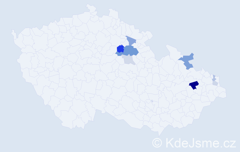 Příjmení: 'Ragula', počet výskytů 17 v celé ČR