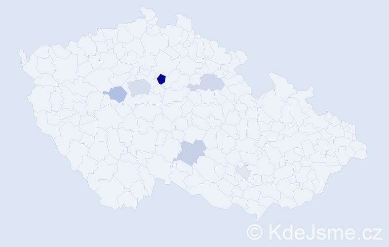 Příjmení: 'Protsak', počet výskytů 12 v celé ČR