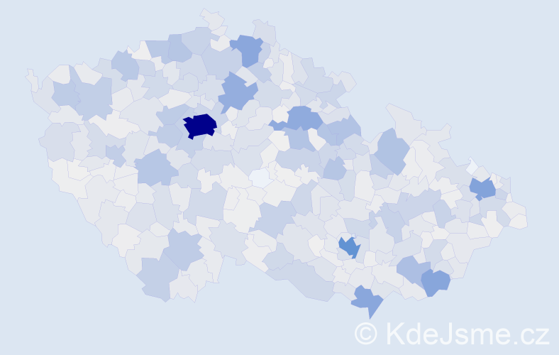 Příjmení: 'Bartoš', počet výskytů 6923 v celé ČR