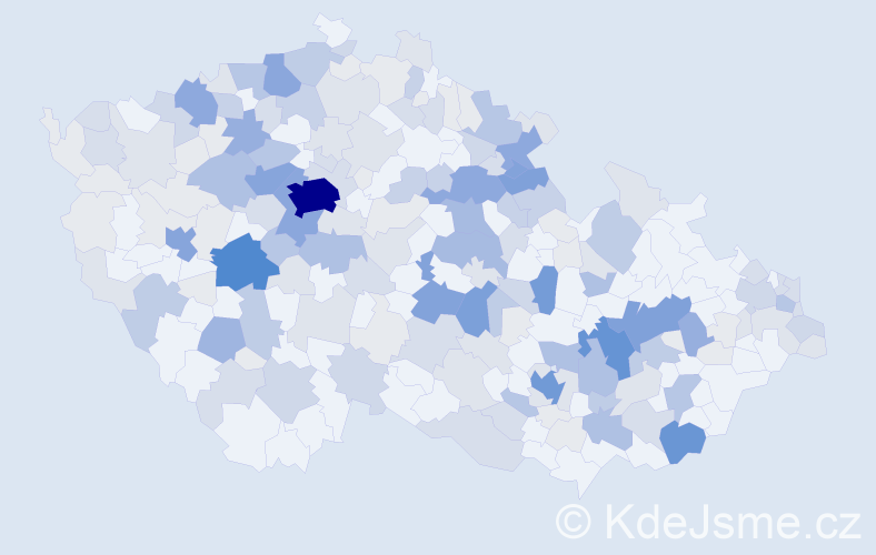 Příjmení: 'Králíčková', počet výskytů 732 v celé ČR