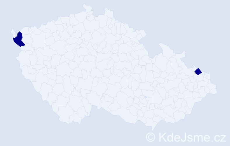 Příjmení: 'Komarek', počet výskytů 2 v celé ČR