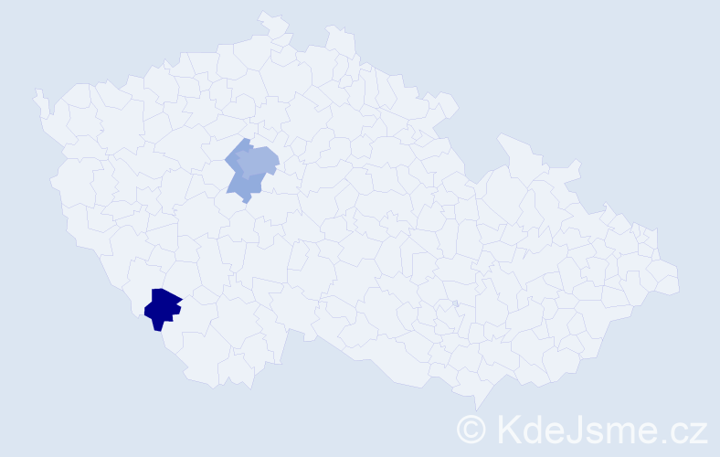 Příjmení: 'Trka', počet výskytů 8 v celé ČR