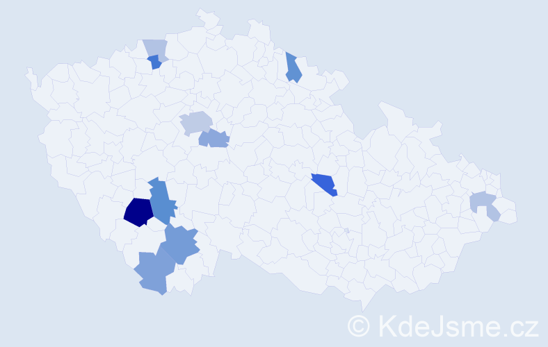 Příjmení: 'Fenigbauer', počet výskytů 22 v celé ČR