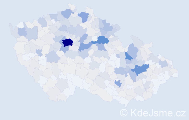 Příjmení: 'Hampl', počet výskytů 1976 v celé ČR