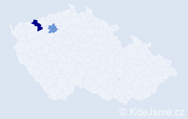 Příjmení: 'Graupnerová', počet výskytů 4 v celé ČR